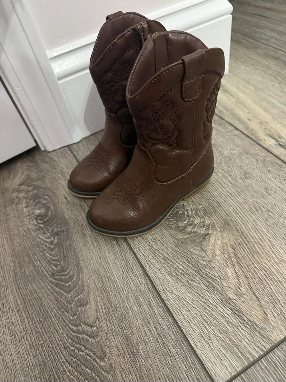 Cat & Jack Brown Kids Cowboy Boots